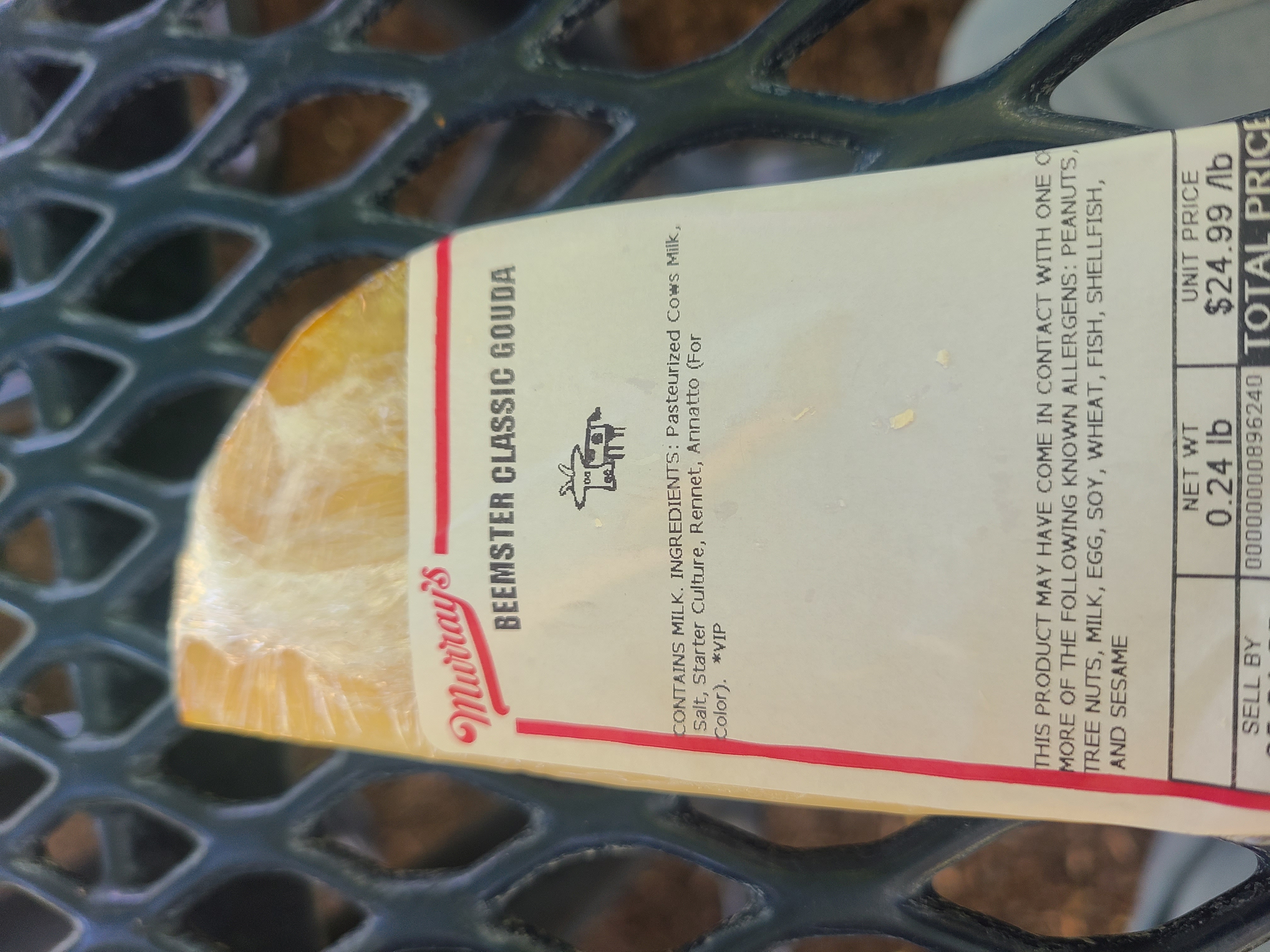 A block of Beemster Classic Gouda cheese